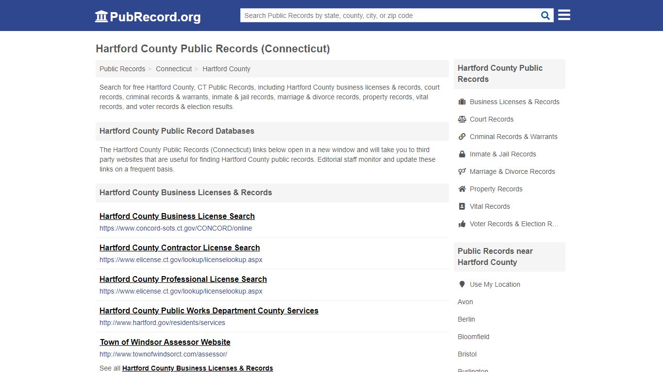 Hartford County Public Records (Connecticut) - pubrecord.org